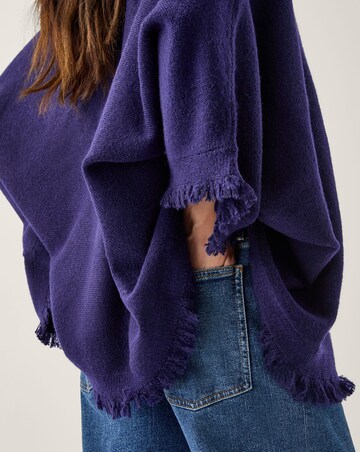 Monsoon Fay Fringe Trim Poncho