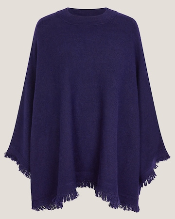 Monsoon Fay Fringe Trim Poncho