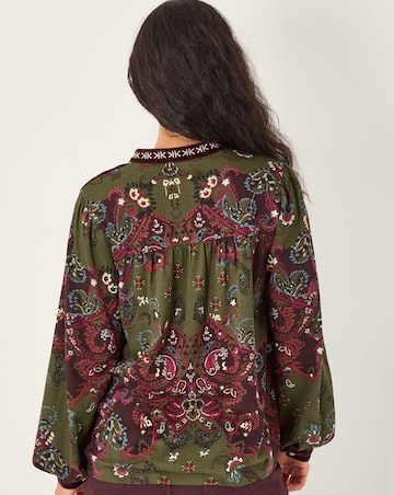 Monsoon Jemima Paisley Print Jersey Top