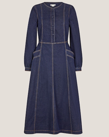 Monsoon Vivian Button Denim Midi Dress