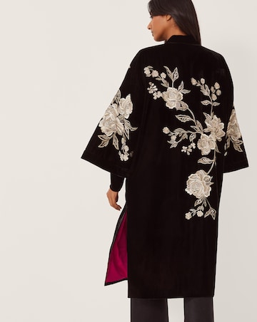Monsoon Fia Floral Velvet Kimono