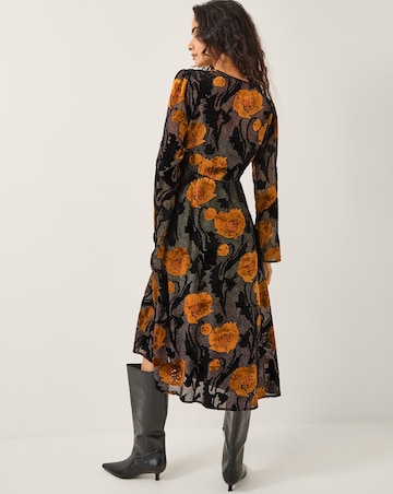 Monsoon Reese Polka Dot Midi Dress