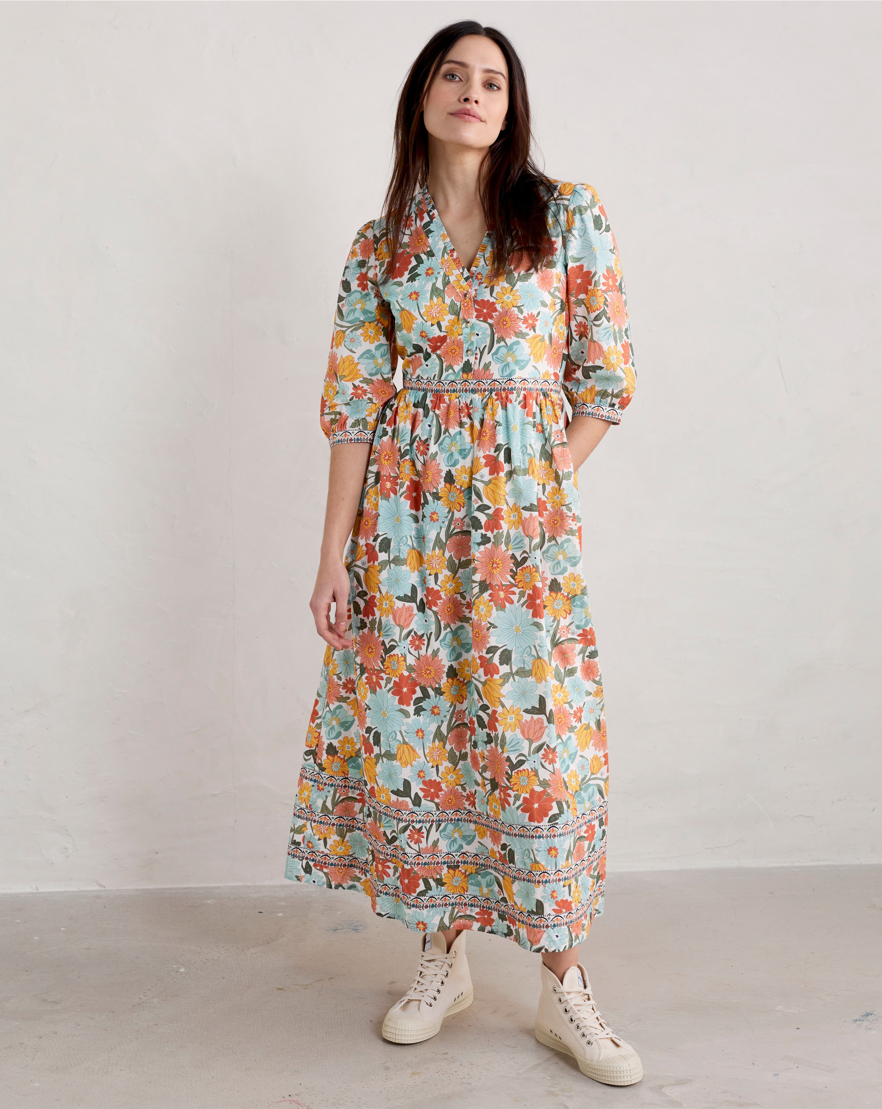 Seasalt Blue Hills Border Dress