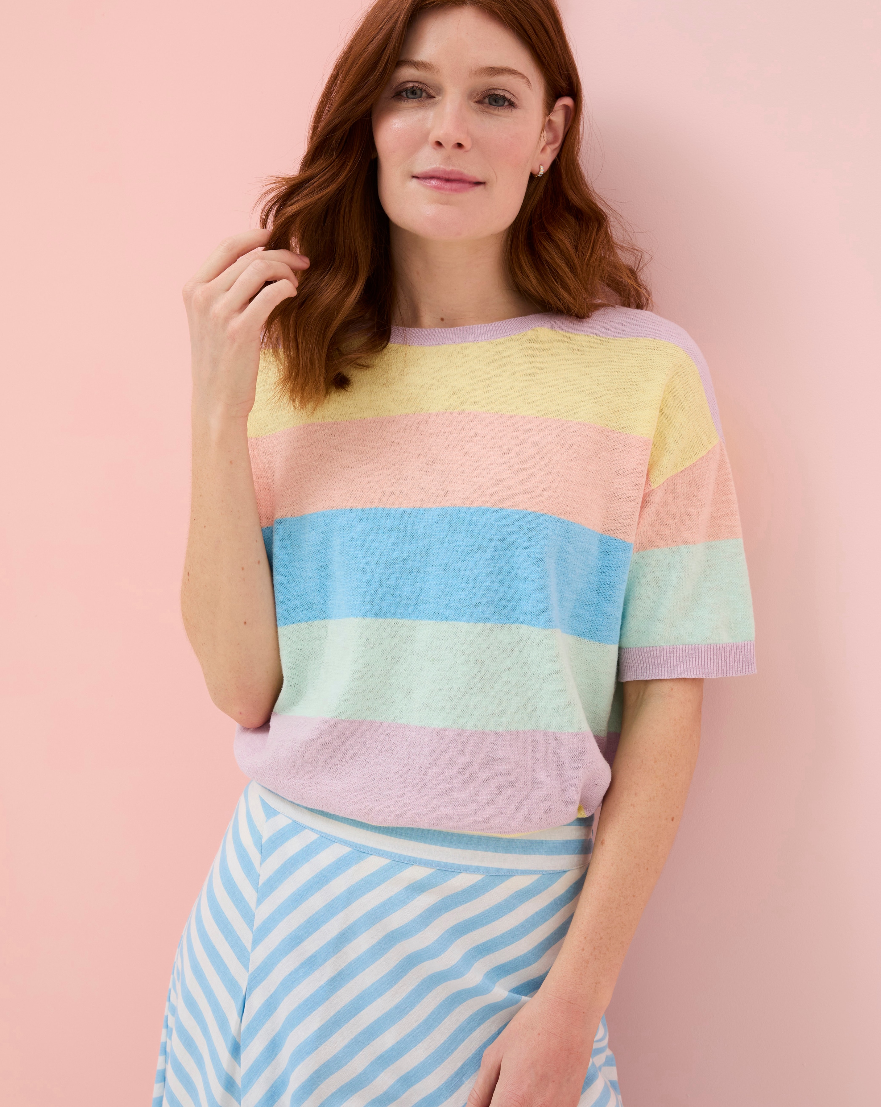 FatFace Sorbet Stripe Jumper