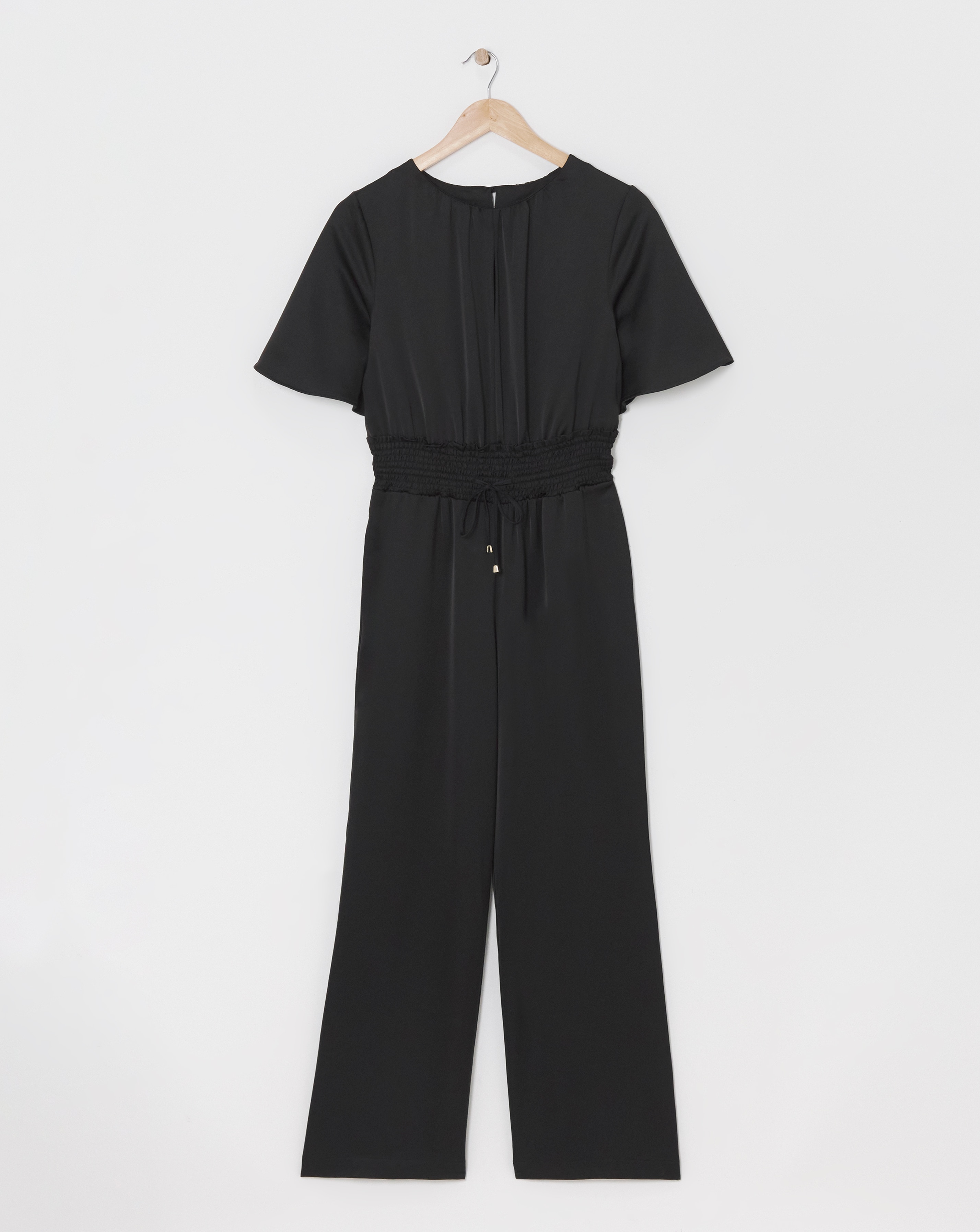 Joanna Hope Black Satin Jumpsuit