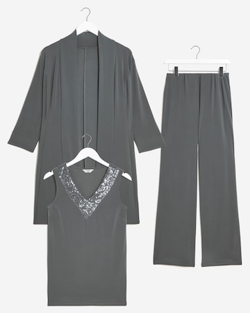 Joanna Hope Charcoal Luxe Jersey Trouser Set