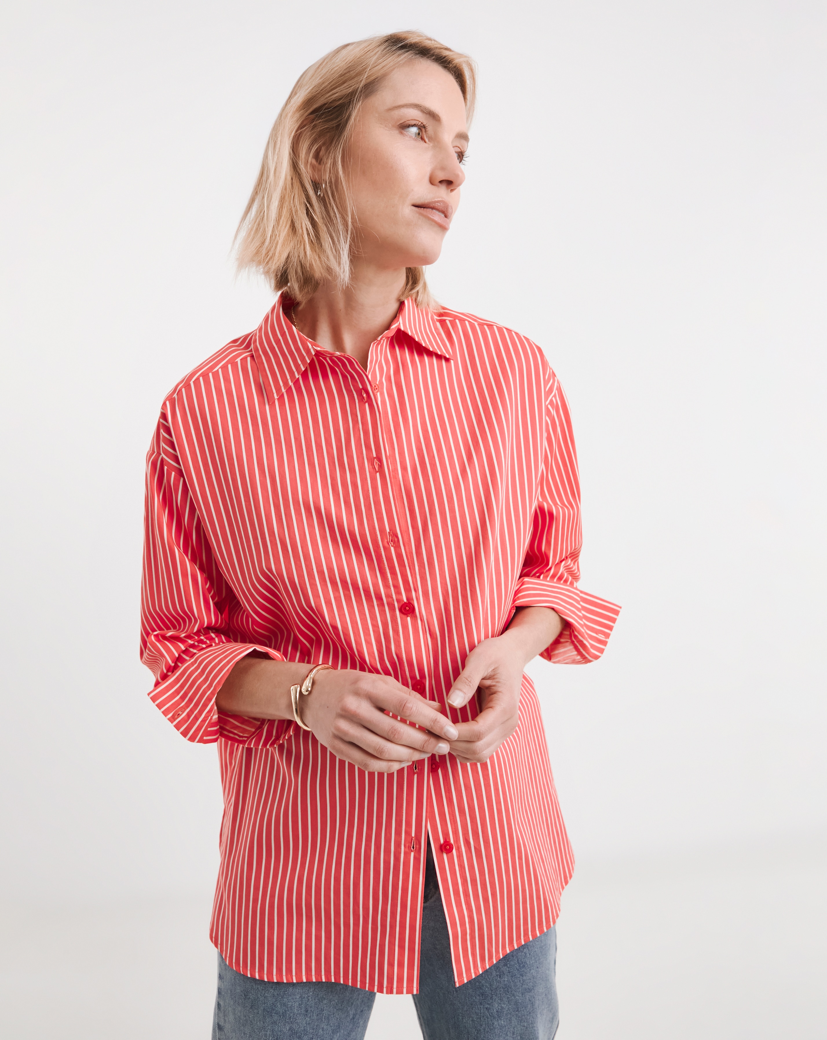 Cotton Poplin Oversized Shirt