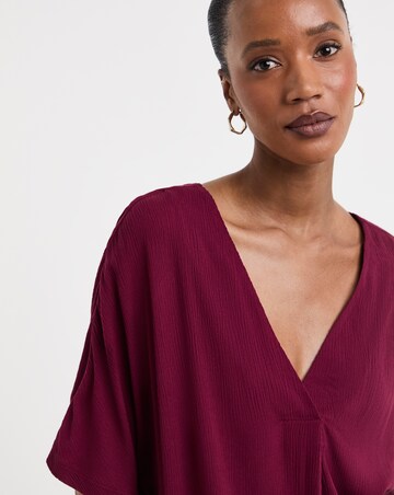 Textured Crinkle Tunic Top