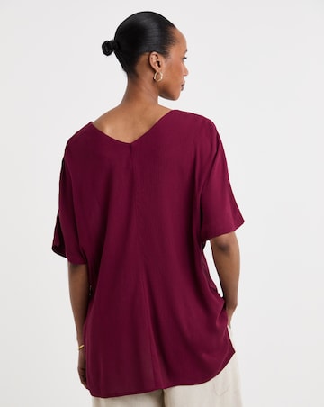 Textured Crinkle Tunic Top