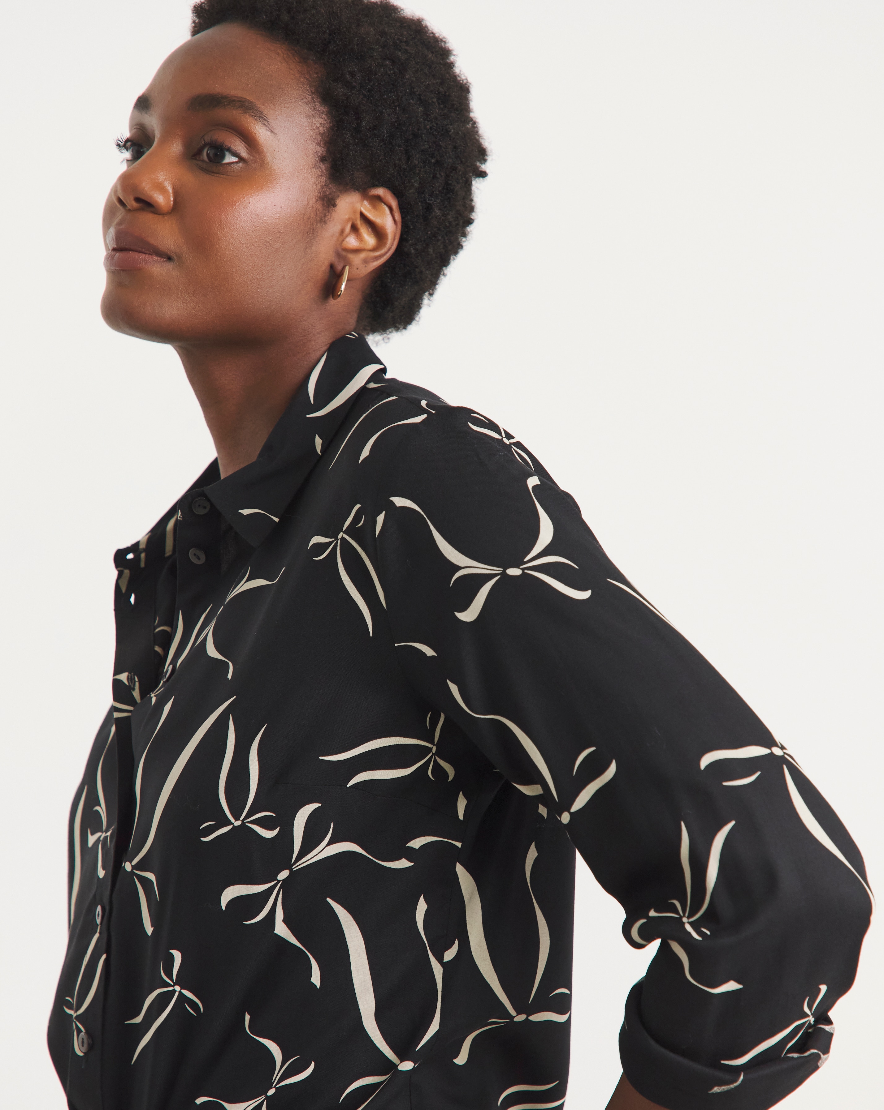 Dipped Back Long Sleeve Shirt