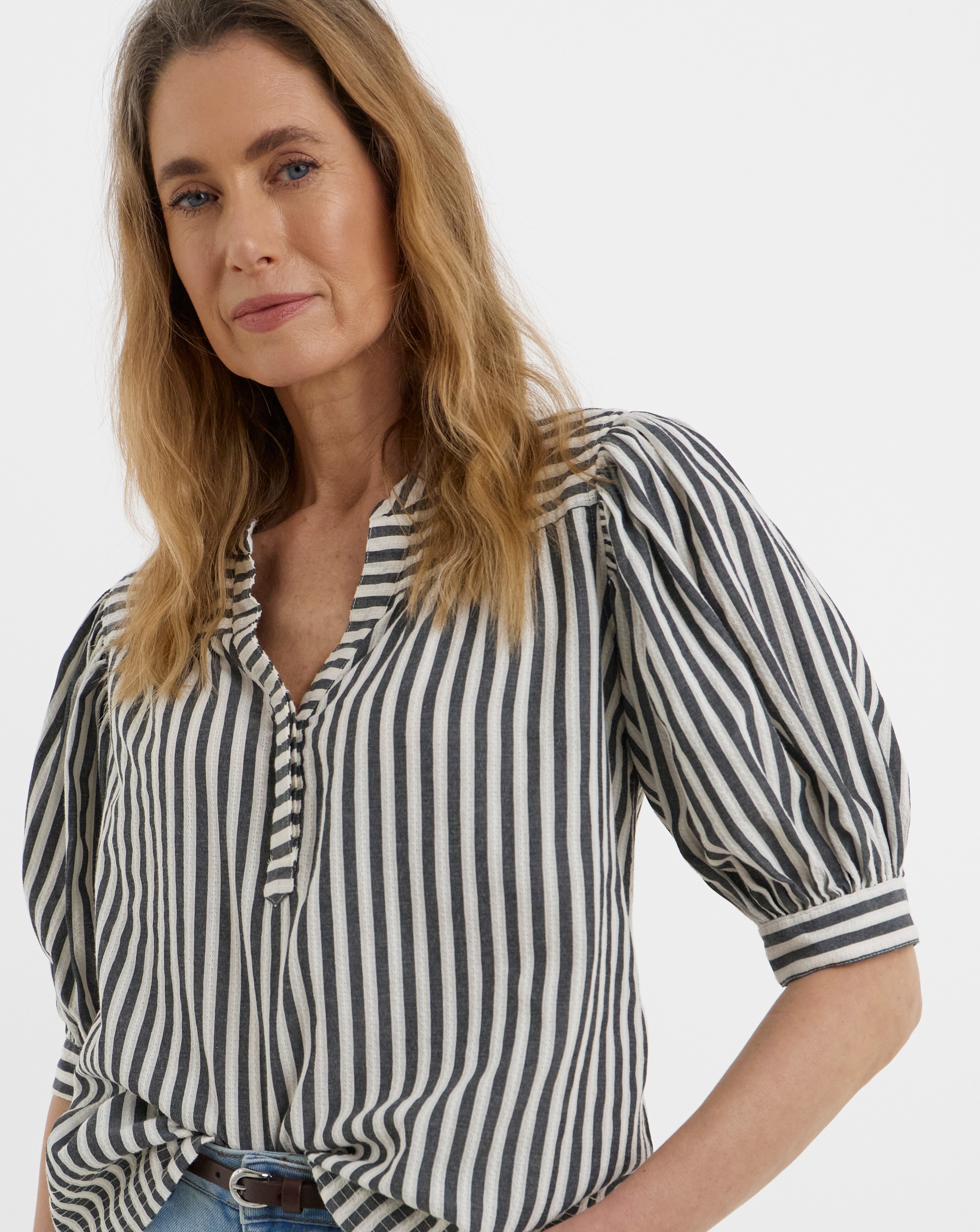New In - Stripe Short Sleeve Tunic