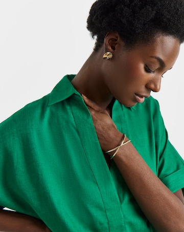 Linen Mix Collared Tunic