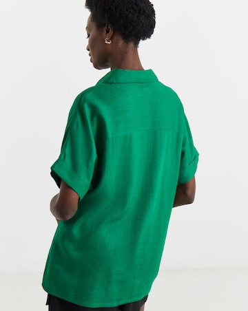 Linen Mix Collared Tunic