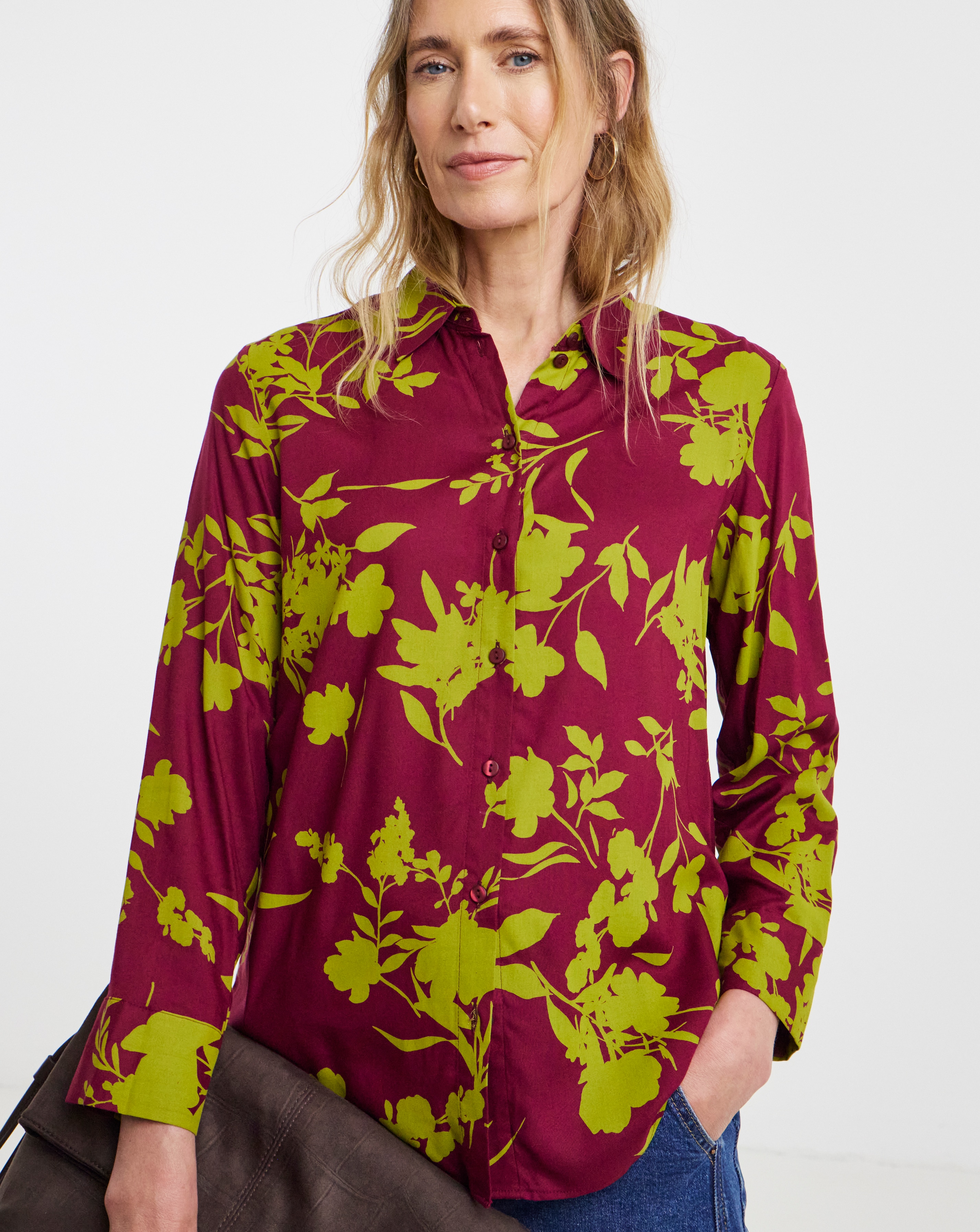Floral Printed Long Sleeve Shirt