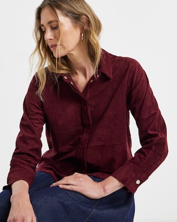 Burgundy Suedette Shirt