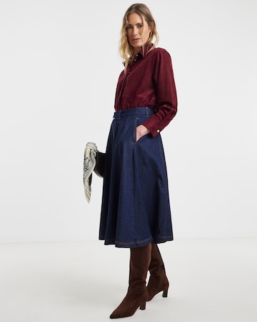 Burgundy Suedette Shirt