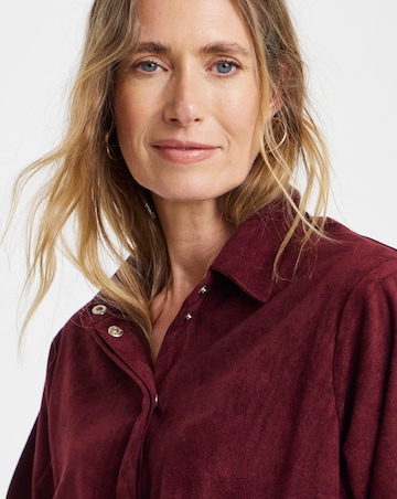 Burgundy Suedette Shirt