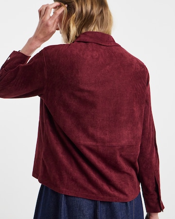 Burgundy Suedette Shirt