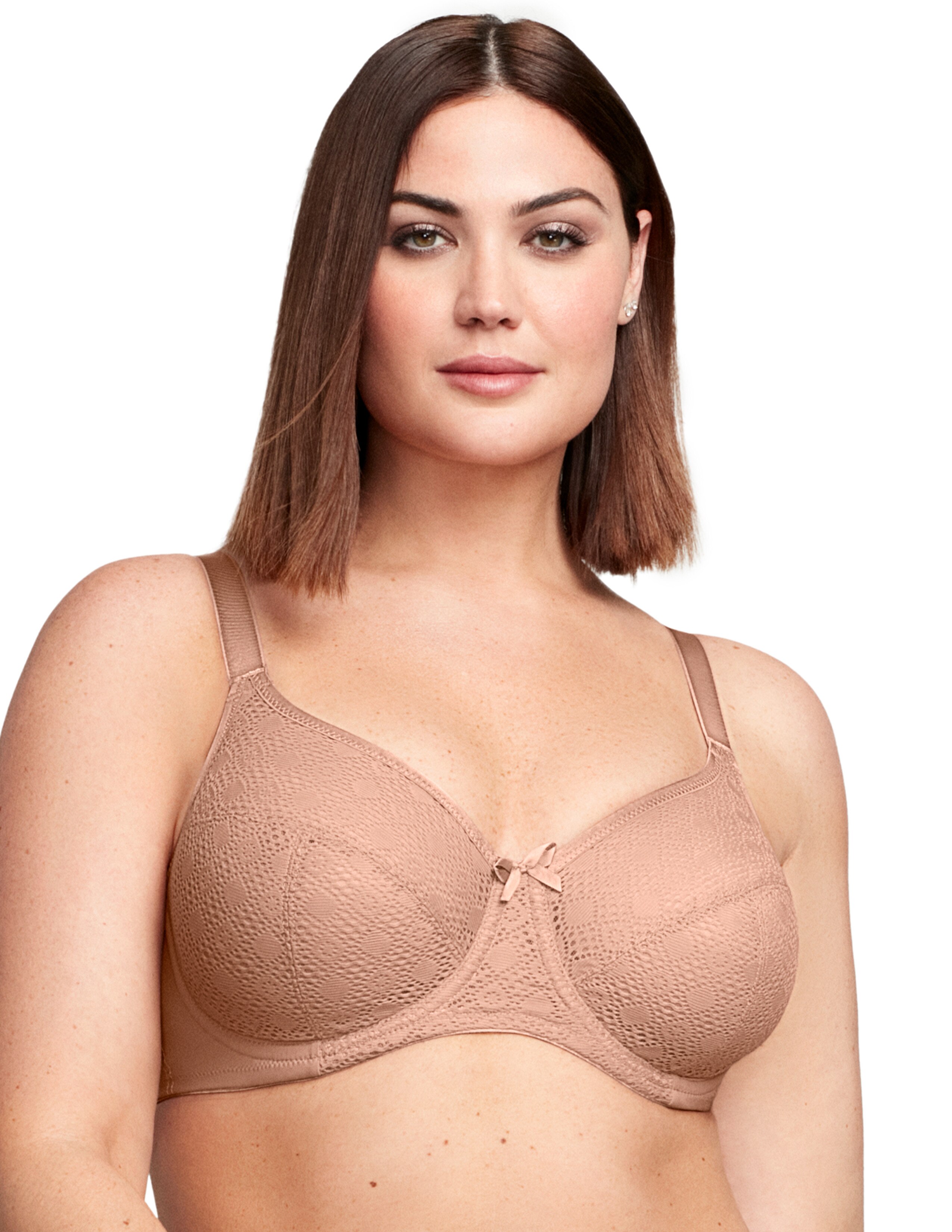 Glamorise Plus Size Lace Comfort WonderWire Bra 9855