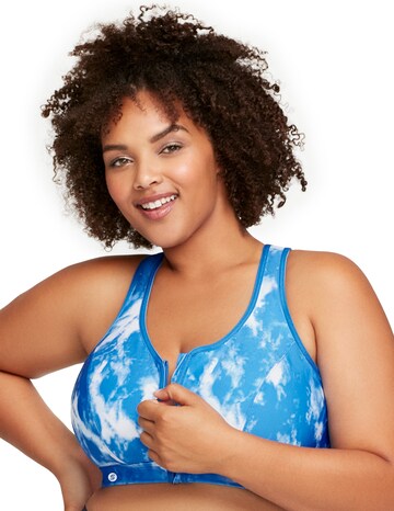 Glamorise Plus Size Zip Up Front-Close Sports Bra 9266