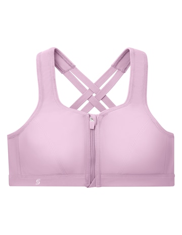 Glamorise Plus Size Zip Up Front-Close Sports Bra 9266