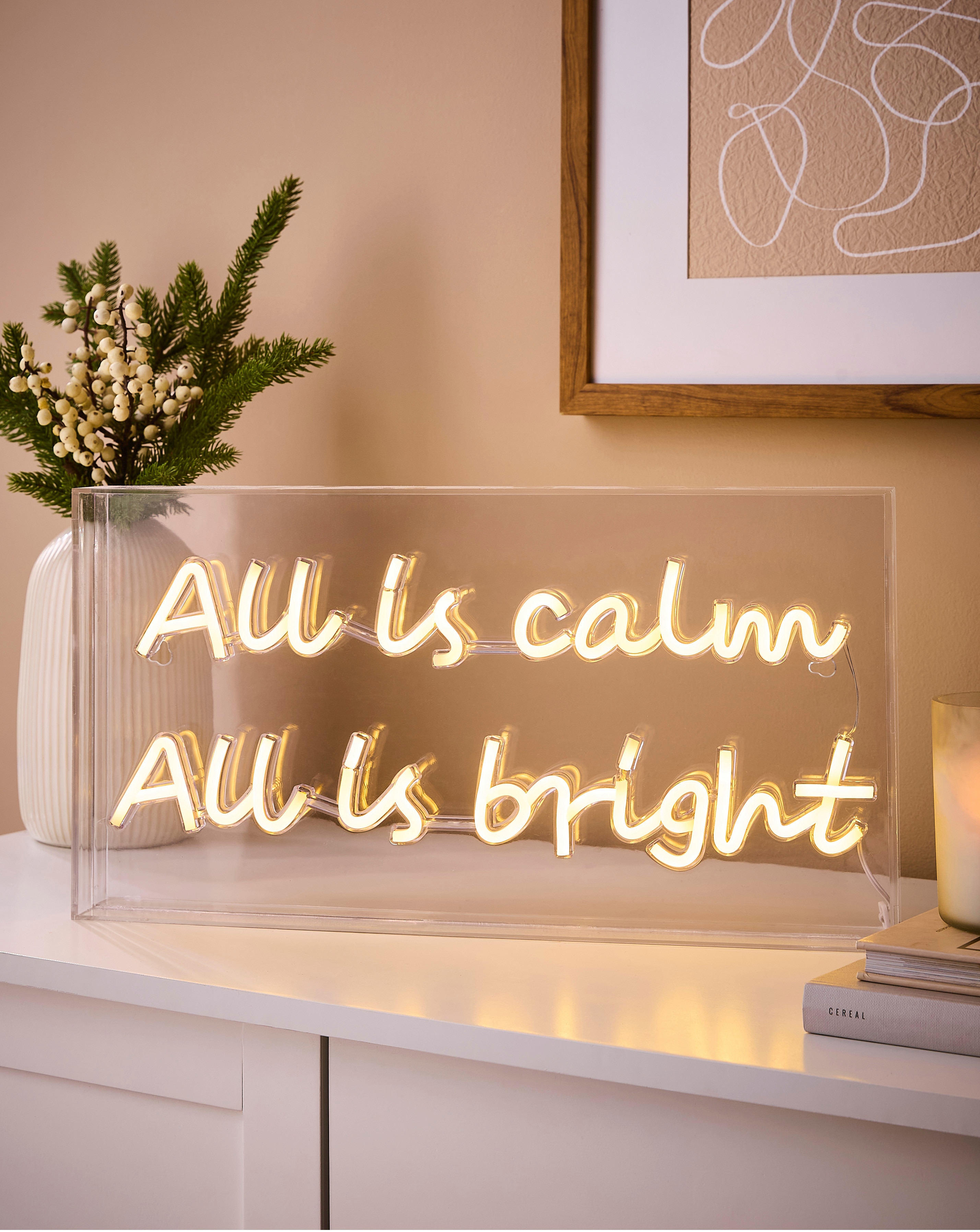 All is Bright Neon Christmas Sign
