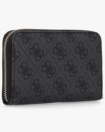Guess Zamira Medium Coal Logo Zip Around Wallet