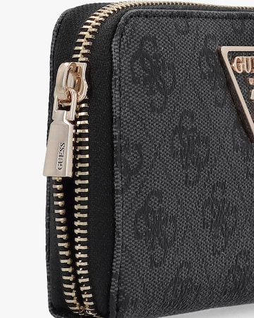 Guess Zamira Medium Coal Logo Zip Around Wallet
