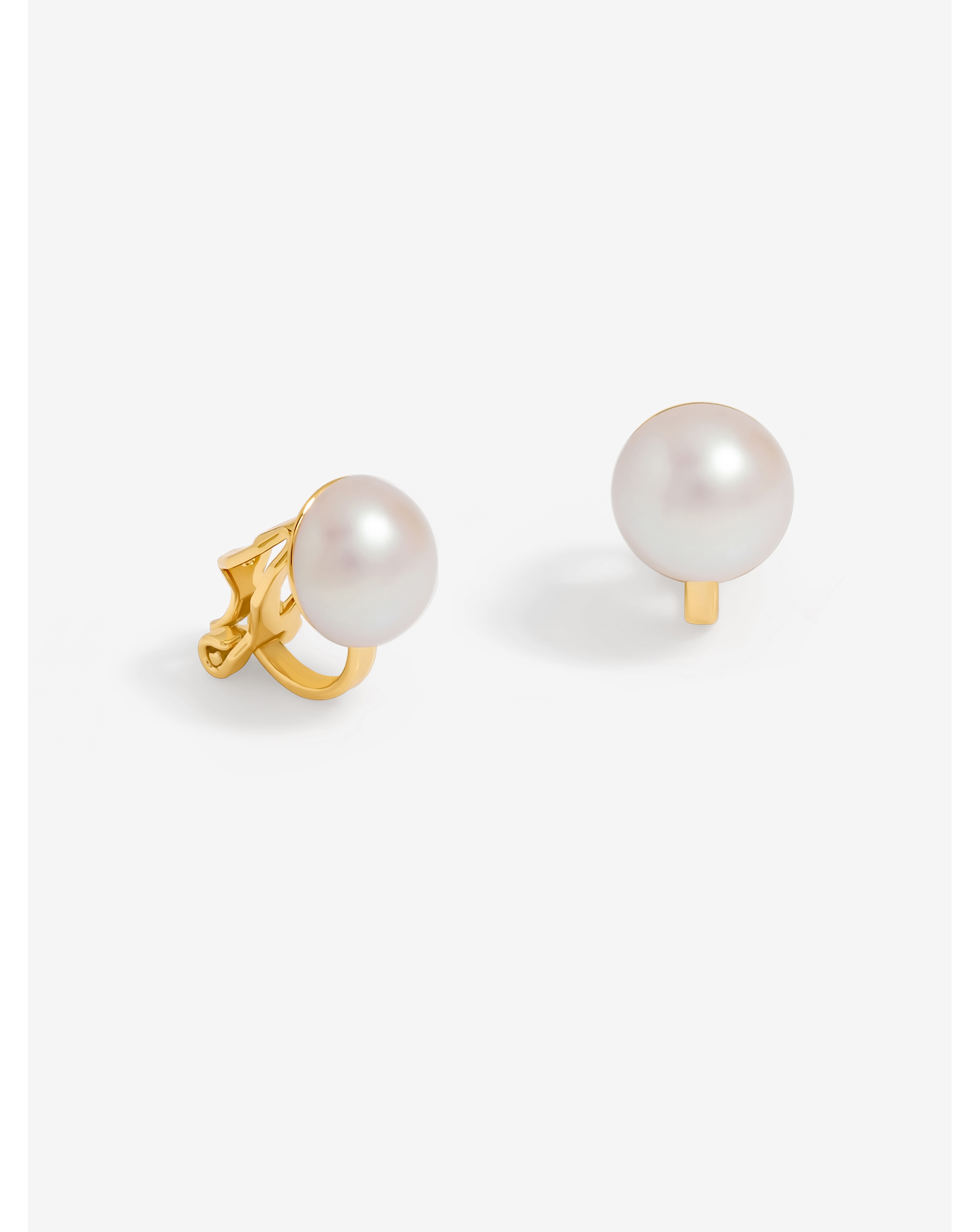 Jon Richard Gold Pearl Clip Earrings