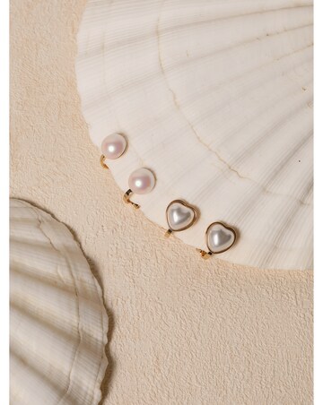 Jon Richard Gold Plated Pearl Clip Earrings