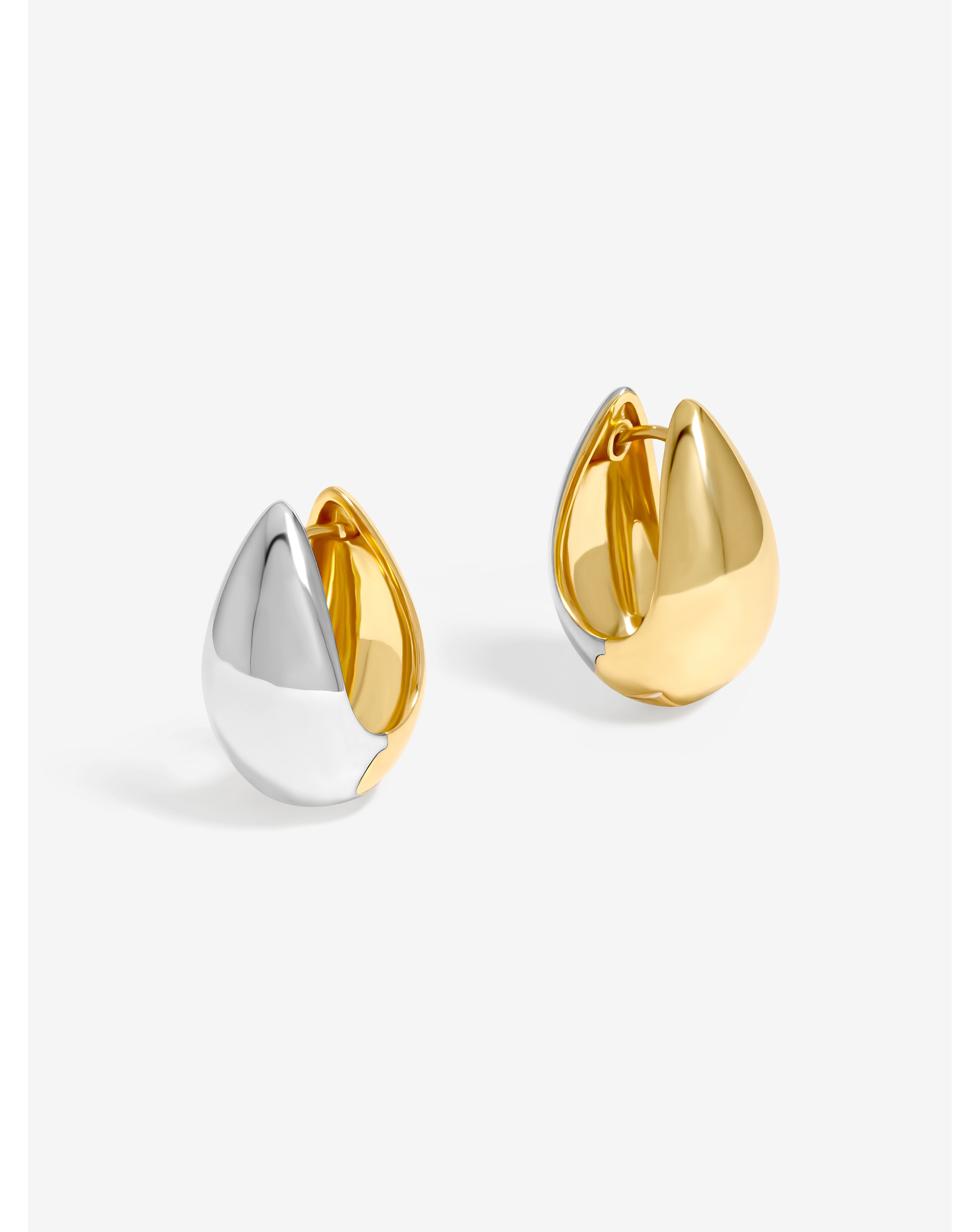 Jon Richard Two Tone Hoop Earrings