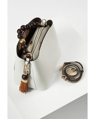 Luella Grey Demi White Crossbody Tote