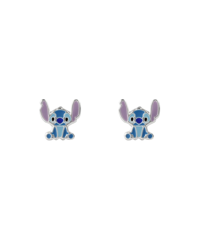 Stitch Silver Enamel Earrings