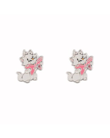 Aristocat Silver Stud Earrings