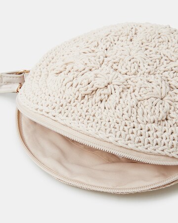 Accessorize Round Macrame Bag Cream