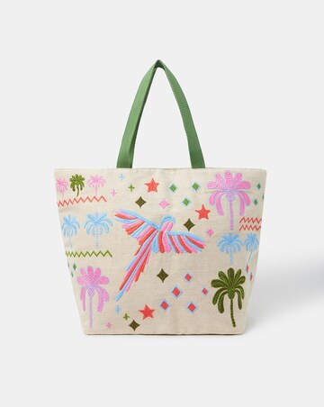 Accessorize Tropical Embroidered Tote Bag
