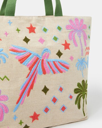 Accessorize Tropical Embroidered Tote Bag