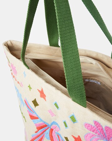 Accessorize Tropical Embroidered Tote Bag