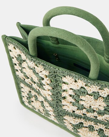 Accessorize Crochet Raffia Handbag