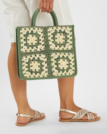 Accessorize Crochet Raffia Handbag