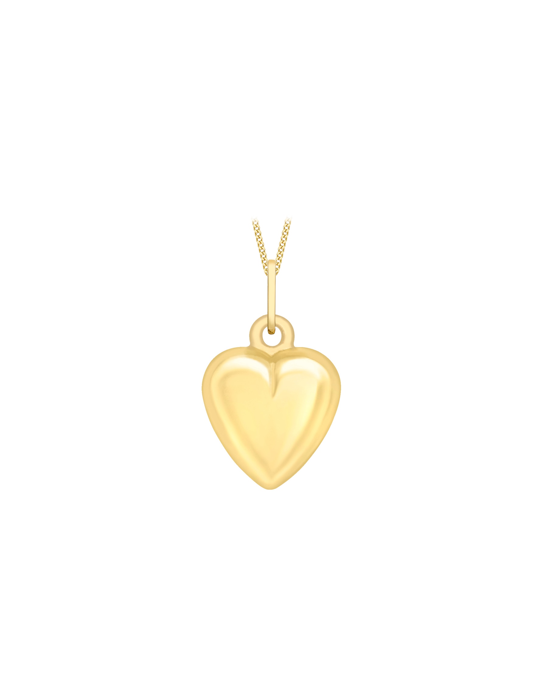 9ct Yellow Gold Heart Pendant On Chain