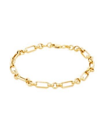 9ct Yellow Gold Figaro Belcher Bracelet