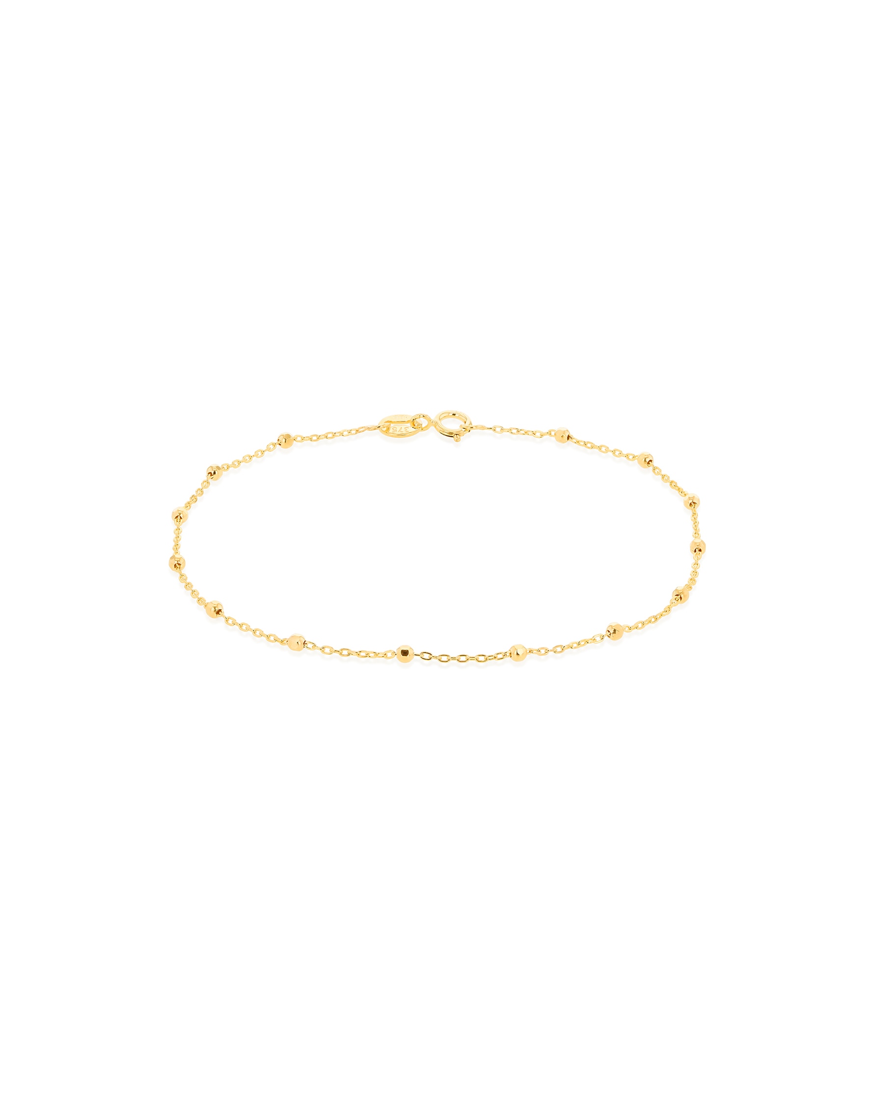 9ct Yellow Gold Ball Trace Bracelet