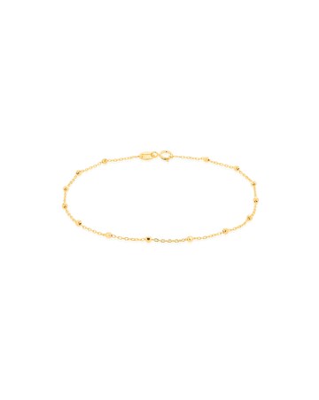9ct Yellow Gold Ball Trace Bracelet