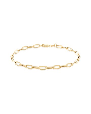 9ct Yellow Gold Paper Chain Bracelet