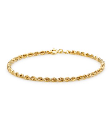9ct Yellow Gold Hollow Rope Bracelet
