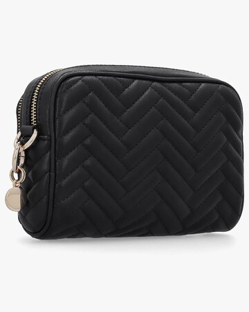 Guess Anning Quilted Black Camera Cross-Body Bag