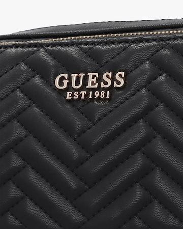 Guess Anning Quilted Black Camera Cross-Body Bag