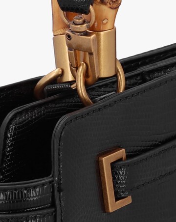 Guess Sibel Black Bamboo Top Handle Satchel Bag