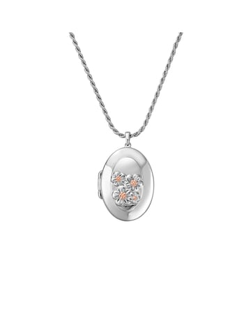 Nature's Wonder Sterling Silver Forget-Me-Not Locket